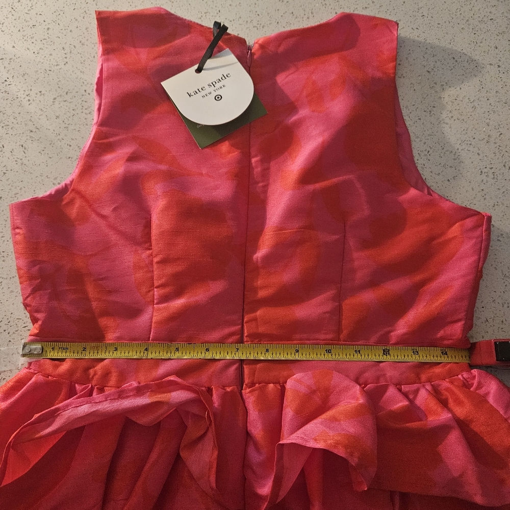Kate Spade Vibrant Red and Pink Midi Dress - Picture 7 of 7